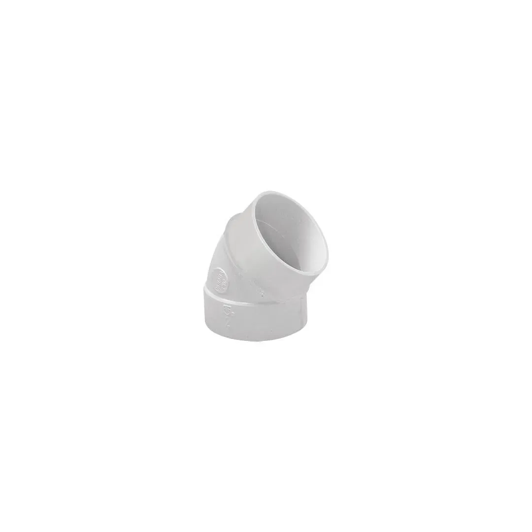Bocht 45° PVC mannelijk-vrouwelijk Ø 50,8 mm