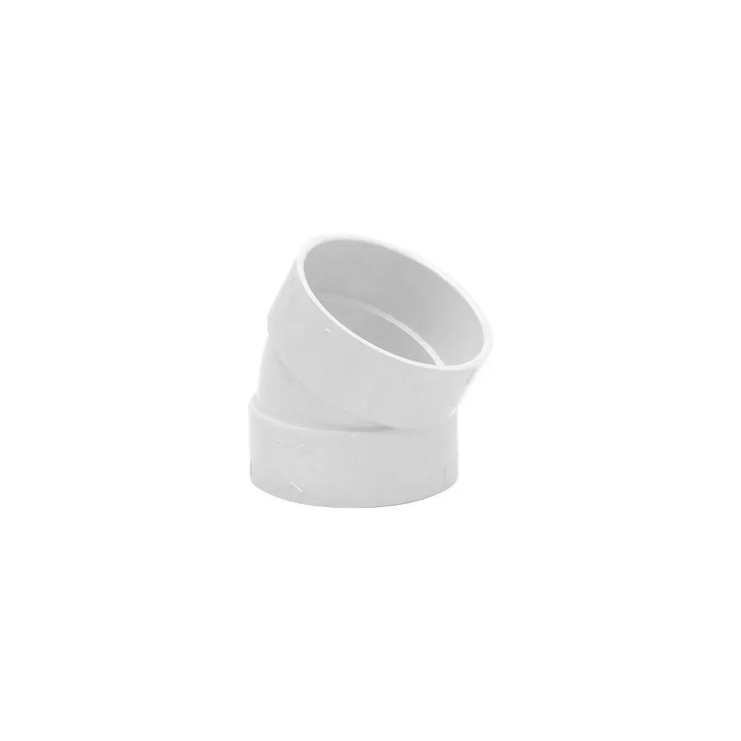 Bocht 30° PVC vrouwelijk-vrouwelijk Ø 50,8 mm