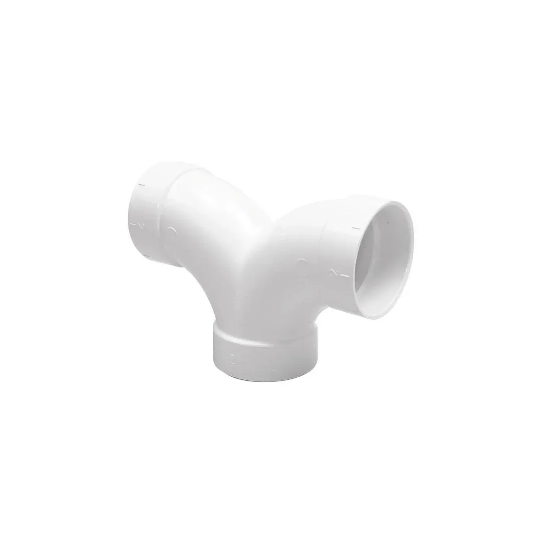Dubbel T-stuk 2 × 90° PVC Ø 50,8 mm