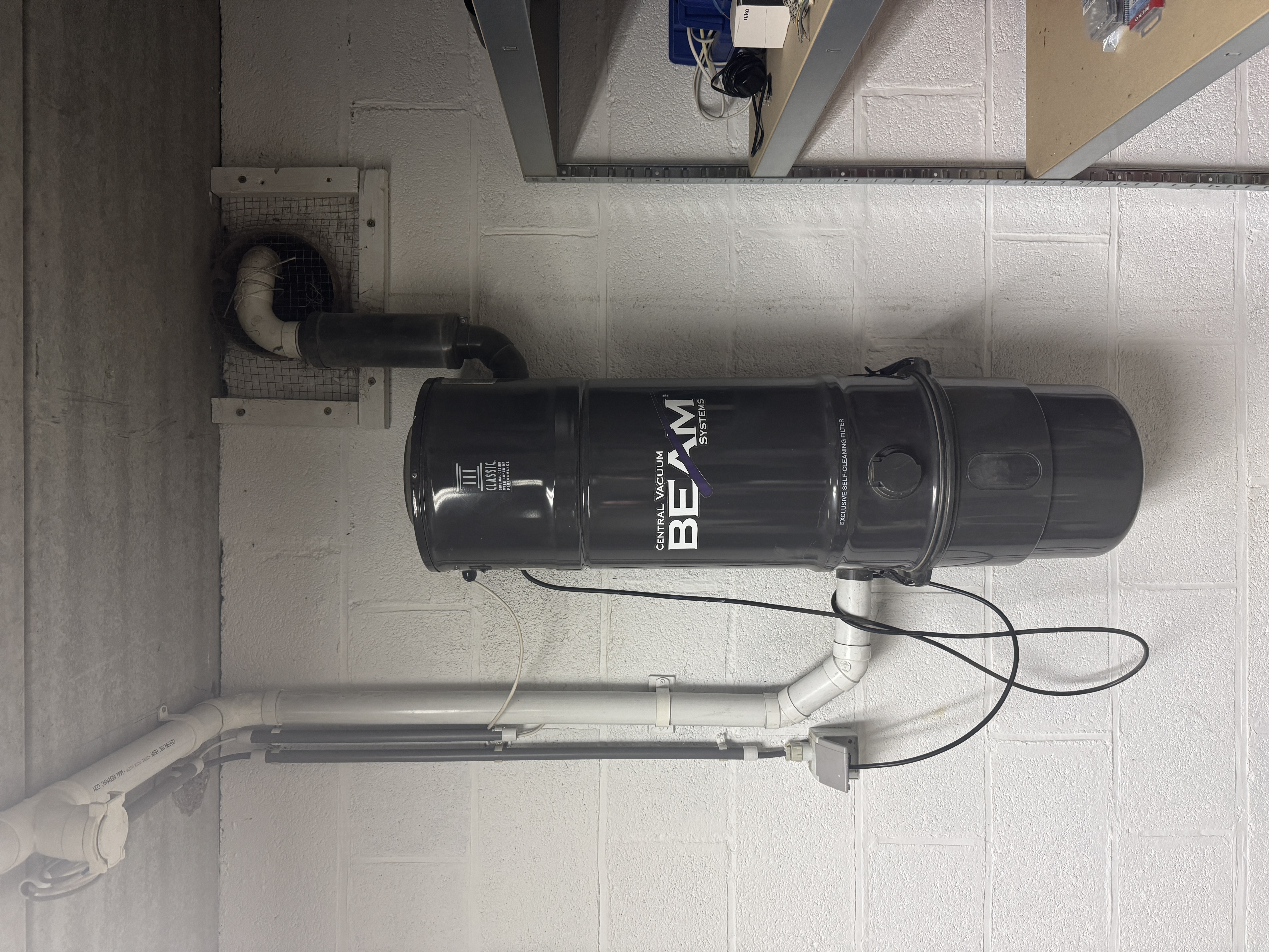 Beam central unit — existing installation handled by AspiWall