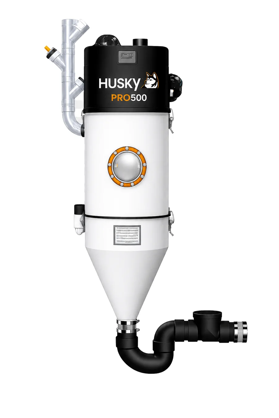 Centrale d'aspiration Husky Pro500 à vidange automatique au tout-à-l'égout